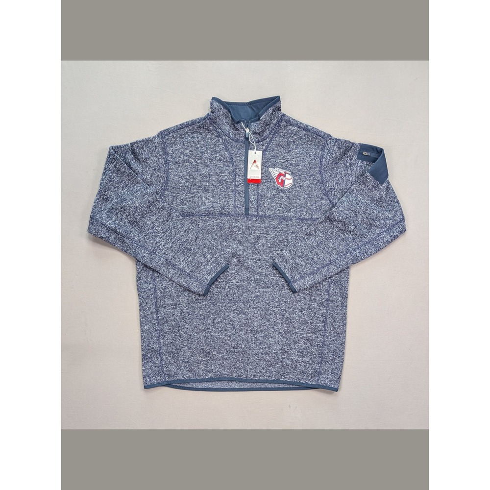 Cleveland Guardians Antigua Fortune 1/4 Zip XL NWT Navy Heather MLB Pullover